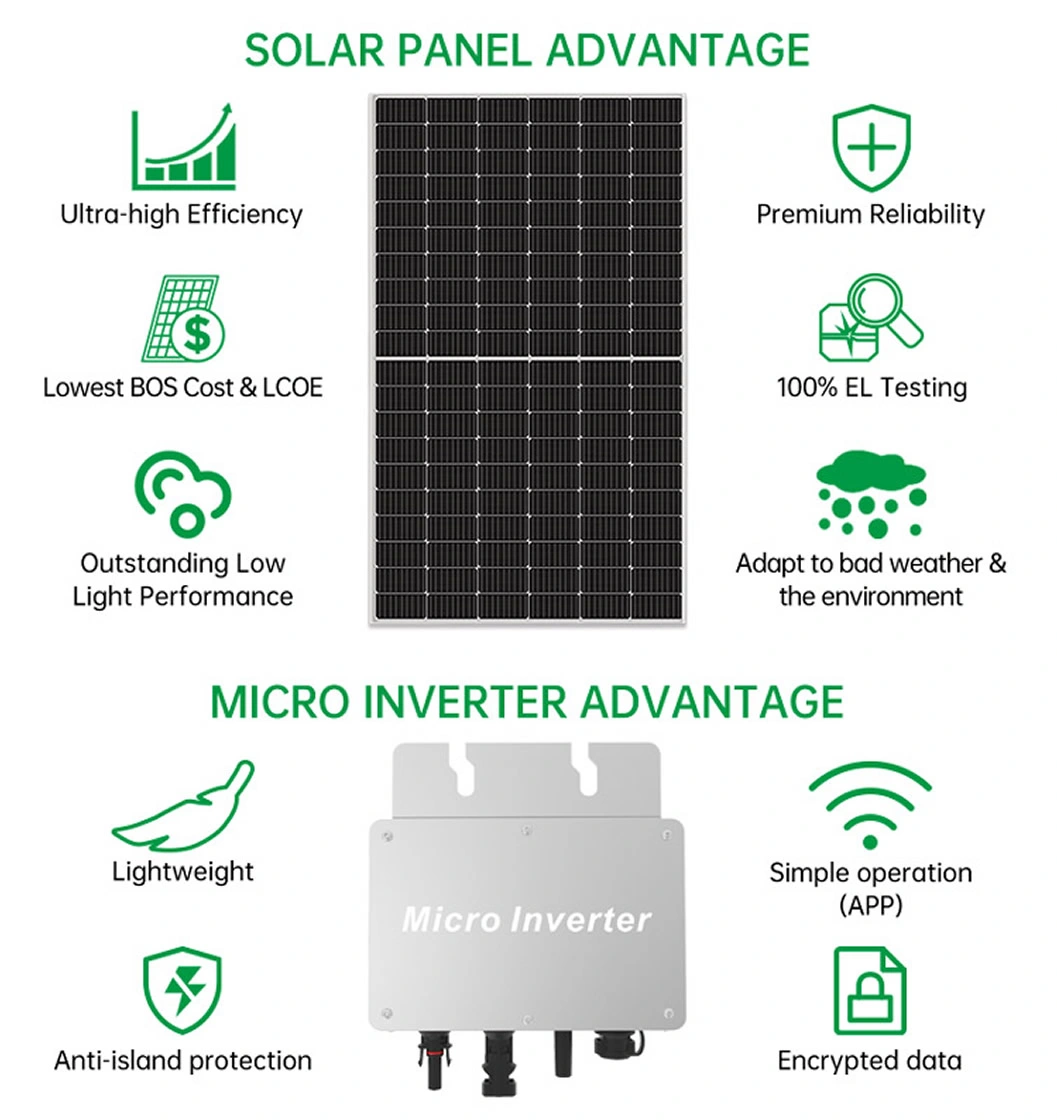 on Grid 1000W 3000W 5000W Home Solar Power System Power Station