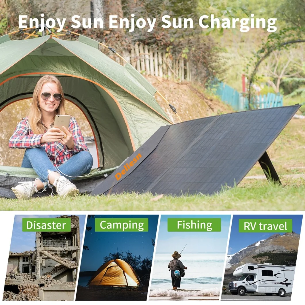 Solar Portable Solar Camping Outdoor Camping Monocrystalline Silicon Foldable Solar Panel Solar Panel Power Bank