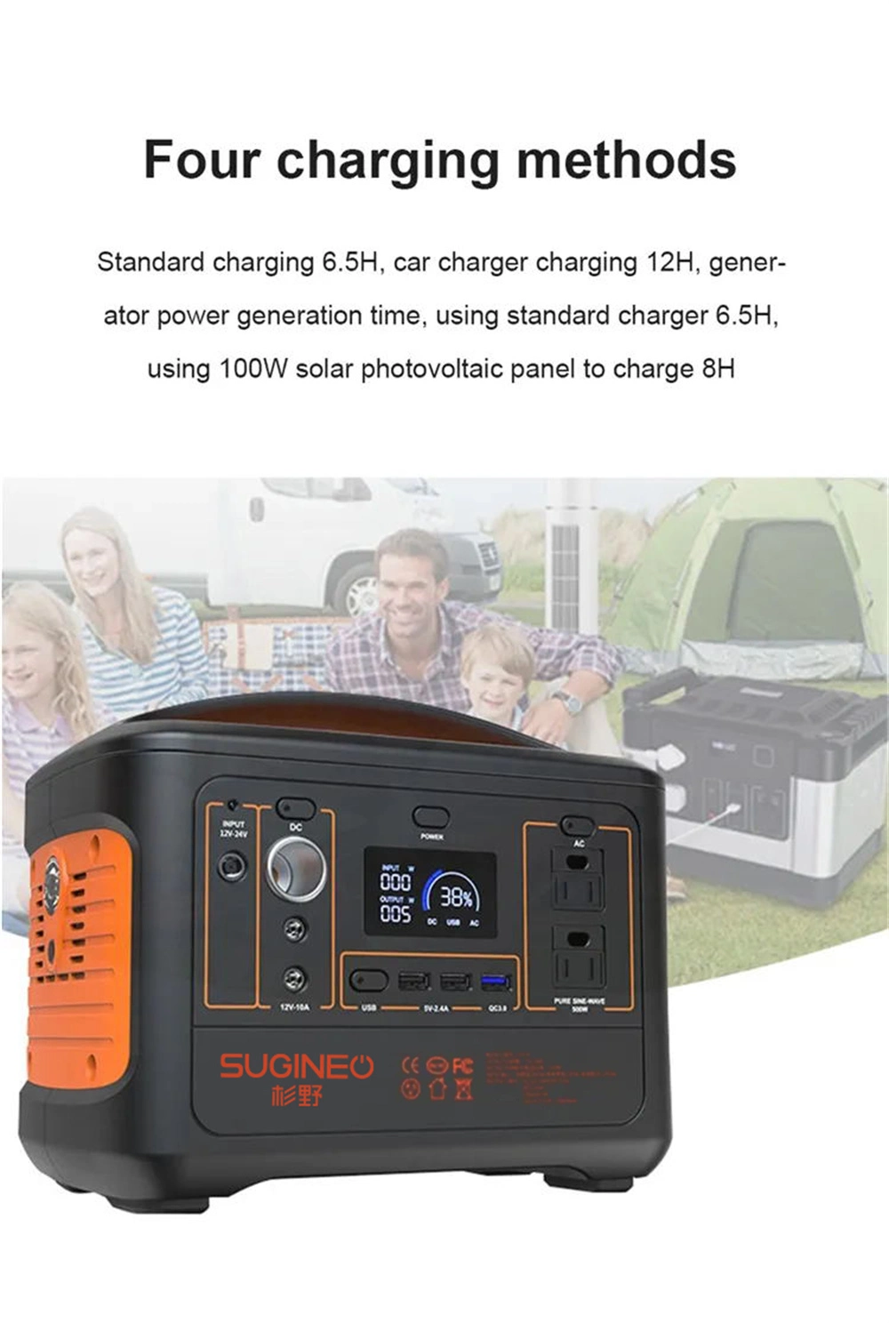 173000mAh/640wh Portable Power Supply Solar Power Generator Home Emergency Backup Battery 600W Portable Power Station