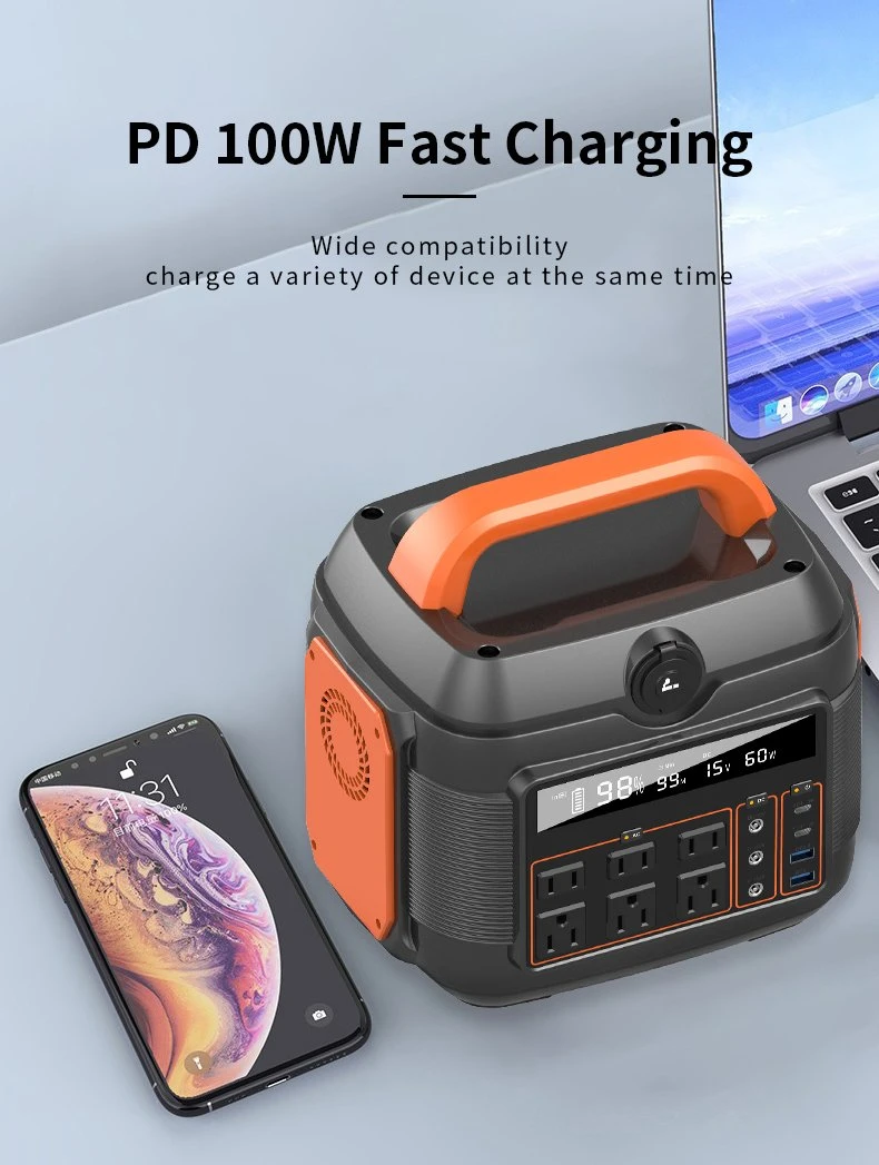 Fast Charge Lithium Battery 576wh 160000mAh 600W Portable Outdoor Power Station